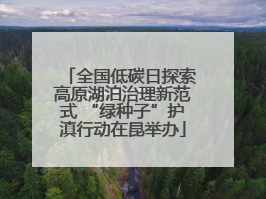 全国低碳日探索高原湖泊治理新范式 “绿种子”护滇行动在昆举办